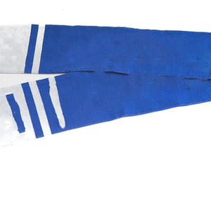 ผ้าพันคอสีน้ำเงินรอยัลขาวลายทางถักอะคริลิก แต่งชายครุย ปักลายตามสั่ง สำหรับพี่น้องสมาคมนักศึกษาหญิง Zeta Phi Beta - Product Image 3