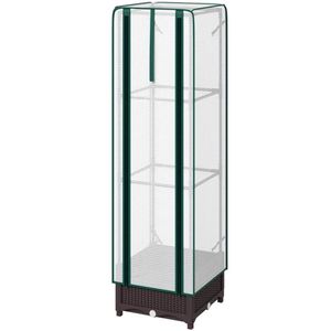 Fioriera da Giardino 40x40x124 cm con Copertura in PE - Product Image 2