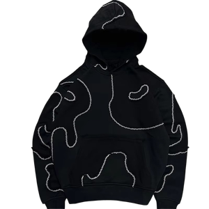 ชุดวอร์มสีพื้นประดับเพชรเทียม ไซส์ผู้ใหญ่ ผ้าฝ้าย 100% สไตล์ลำลองแนวสตรีท ดีไซน์ล่าสุดสำหรับผู้ชายและผู้หญิง - Product Image 1