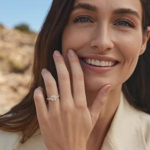 แหวนเพชรโมอิสซาไนต์ทรงเอเมอรัลด์ 2 กะรัต ชุบทอง 18K เงินสเตอร์ลิง ดีไซน์หรูหรา สำหรับงานแต่งงานและหมั้น - Product Image 4