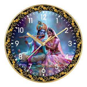 Reloj de Pared 3D de Lujo Liviya con Diseño de Radha Krishna, Plástico Dorado, Color Personalizado, Decoración para el Hogar, Regalo Promocional para Oficina - Product Image 4