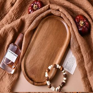 Luxury Handcrafted Modern Eco-Friendly Durable Wooden Oval Jewelry Tray Floral Engraving Decorative Catchall Organizer for Home - Product Image 1