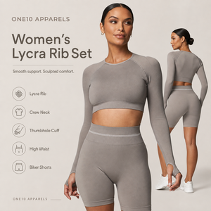 Women Solid Color Gym Shorts Yoga for Rib Workout Activewear Long Sleeve Crop <b>Top</b> High Waist Biker Shorts Seamless Gym Fitness - Product Image 1