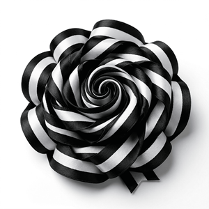 25mm Black <b>White</b> Center Stripe Satin Ribbon for Gift <b>Wrap</b> Sewing Trim Party Crafts and Hair Bow Accessories - Product Image 2