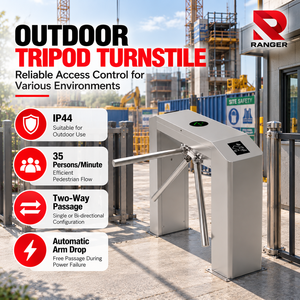 ประตูหมุนแบบกึ่งอัตโนมัติพร้อมระบบควบคุมการเข้าออกด้วย QR และ RFID ใช้เวลาปลดล็อค 0.2 วินาที สำหรับอาคารพาณิชย์ ผู้จัดจำหน่ายและผู้ส่งออกในมาเลเซีย - Product Image 1