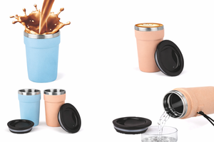 Taza de Café de Acero Personalizada VibeSteel con Impresión para Acción de Gracias - Producto Promocional para Oficina - Product Image 2