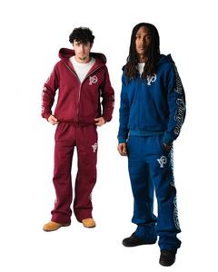 Nouveau survêtement pour homme avec fermeture éclair et broderie, 100% coton molletonné, entièrement personnalisable, vêtements pour homme, 2 ensembles - Product Image 1