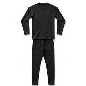 Winter <b>Thermal</b> Compression Tracksuit Fleece Lined <b>Men</b> Sports Suit Base Layer Workout Clothes Windproof Gym Training Set - Product Image 1