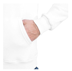 Sudadera de Cuello Redondo para Hombre, de Algodón Blanco, Corte Regular, Color Sólido, Informal, Tejida, para Otoño - Product Image 6