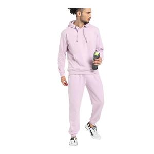 Logo personnalisé grande taille hommes survêtement couleur unie 100% coton respirant hommes survêtement à vendre - Product Image 1