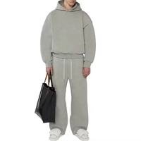 Ensemble de survêtement unisexe ample avec logo personnalisé, sweat à capuche oversize et pantalon de jogging, vêtements d'hiver décontractés, streetwear, sportswear, fabricant de vêtements en molleton