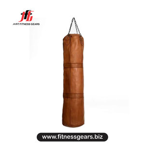 Sac de boxe en cuir pour entraînement, rempli de sable, fermeture à lacets, pour adultes - Product Image 1