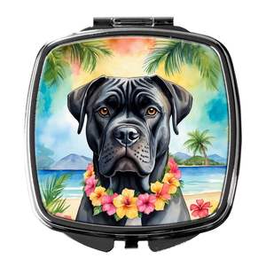 Cane Corso Luau Compact Travel Makeup <b>Mirror</b> Handheld Folding <b>Pocket</b> Decorative Gift for Women and Girls - Product Image 1