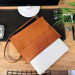 Funda de Piel Auténtica Impermeable con Logotipo Personalizado para Laptop, para Hombres y Mujeres, Uso en Oficina y Negocios, LS-0300 - Product Image 3