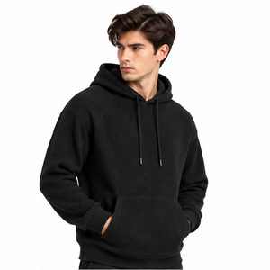 Sudadera con Capucha de Punto Waffle para Hombre, Manga Larga, Térmica, Informal, Deportiva, de Invierno, Personalizada, al por Mayor, Estilo Urbano - Product Image 6