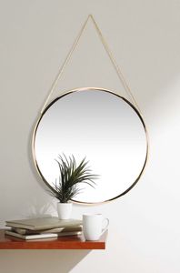 Round Shape Hanging Wall <b>Mirror</b> with Metal Border Wall Hanging <b>Mirror</b> | Decorative Golden Border Customized <b>Mirror</b> With Chain - Product Image 2