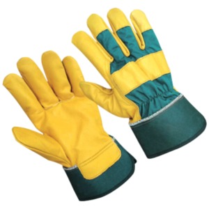 Guantes de Trabajo de Cuero Vacuno de Doble Palma de Alta Calidad, Guantes de Trabajo Canadienses de Doble Palma - Product Image 3
