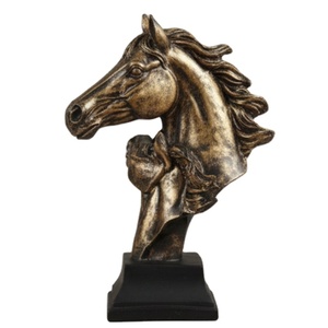Buste de cheval Royal Stallion, style Art déco, objet décoratif d'origine indienne pour mariage, anniversaire, Diwali - Product Image 1