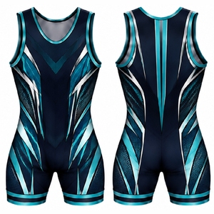 Custom Sublimated Wrestling <b>Singlets</b> Men Lightweight Athletic Wrestling Uniforms Team Competition Sportswear - Product Image 2