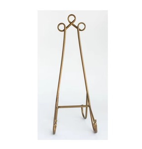 Brass Tabletop <b>Easel</b> Stand Geometric Design Minimalist Home Decor Indoor Living Room Durable - Product Image 1