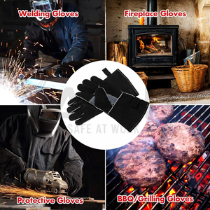 Guantes de Soldadura de Cuero Duraderos de la Mejor Calidad, Protección Contra el Calor para Soldadores TIG MIG, Guantes de Protección para las Manos - Product Image 6