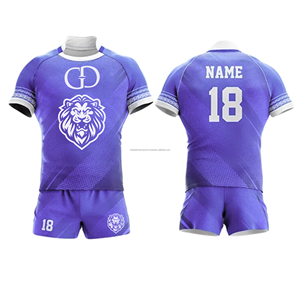 Uniforme de rugby personnalisé par sublimation, design imprimé intégral, maillot d'équipe, shorts, logo de sponsor, commande en gros - Product Image 3