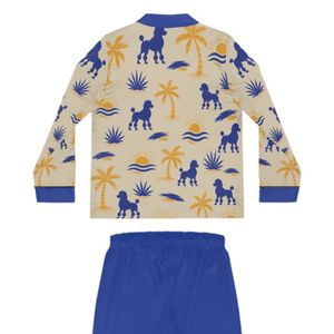 Ensemble de pyjama en satin personnalisé pour femme, motif Poodle élégant, vêtements de nuit luxueux et soyeux avec chemise boutonnée et pantalon assorti - Product Image 4