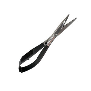 Tijeras de acuario profesionales de acero inoxidable de alta calidad de 16 cm con resorte, negras, para logotipo personalizado - Product Image 5