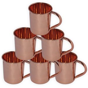 Mug à cocktail en cuivre massif, finition martelée classique, accessoire de bar réutilisable - Product Image 6