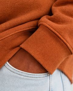 Sudadera con Capucha para Hombre Color Naranja Quemado, con Cierre de Botones, Bolsillos Dobles en el Pecho, Estilo Casual Urbano, Fabricante de Sudaderas con Capucha - Product Image 5