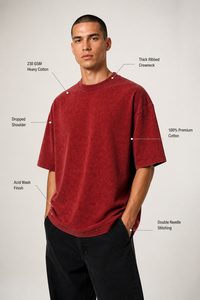 Camiseta extragrande premium para exportación B2B, fabricante de camisetas extragrandes en Tiruppur, India, camiseta de algodón pesado de 230 GSM al por mayor - Product Image 2