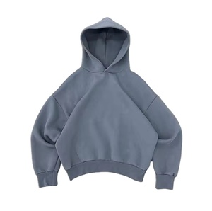Comprar logotipo personalizado al por mayor de alta calidad Sudadera con capucha en blanco de peso pesado de gran tamaño de los hombres Boxy recortada sudaderas con capucha 2025 - Product Image 5