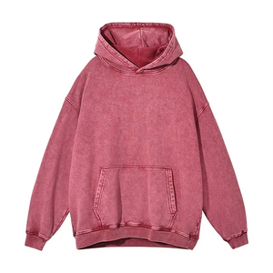 Sudadera con Capucha de Felpa de Algodón Lavado al Ácido de Alta Calidad para Hombre, con Logotipo Personalizado - Product Image 6