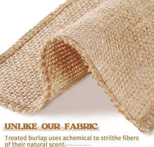 Tissu en toile de jute 100% naturel, écologique, durable, biodégradable, largeur 6x6 pouces, 9oz, nappes en toile de jute pour mariage - Product Image 2
