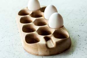Wooden <b>Egg</b> Holder with 12 Holes for Storage Organization <b>Eco</b>-Friendly Dishwasher & Freezer Safe Durable Modern Design - Product Image 4