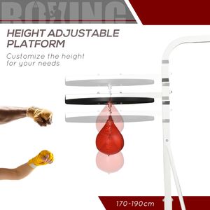 2-in-1 Adjustable Height Punching Bag <b>Stand</b> for Home Gym Heavy Bag with <b>Weighted</b> Base & Speed Bag Freestanding Made PU Leather - Product Image 5