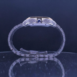 นาฬิกาข้อมือผู้ชายทรงเหลี่ยมประดับเพชรโมอิสซาไนต์คุณภาพพรีเมียมยอดนิยม ตัวเรือนสแตนเลสสตีล - Product Image 5