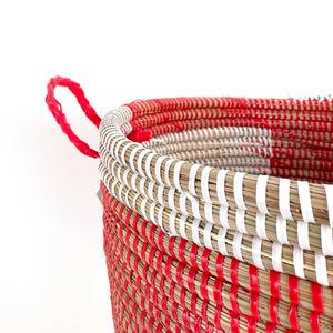 Panier à linge tissé à la main avec poignées, panier de rangement artisanal, vente en gros, écologique, fabriqué au Vietnam - Product Image 5