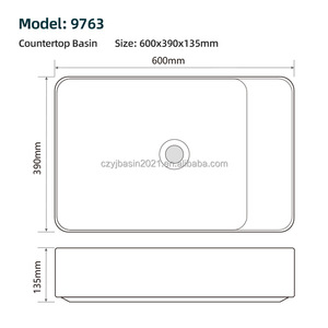 <strong>Modern</strong> Ceramic Lavabo Waschbecken Glazed Art Countertop Bathroom Design Sink - Product Image 4
