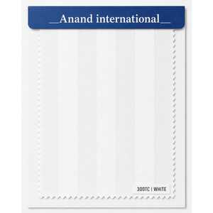 Parure de draps en coton égyptien blanc satiné à rayures 2 cm 300 fils/cm² taille King pour lit double 4 pièces, literie hôtelière et domestique, motif uni - Product Image 3