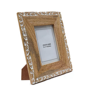 Marco de Fotos de Madera Hecho a Mano Estilo Antiguo, Decoración Rústica Vintage para el Hogar, Oficina, Mesa o Estante, Acabado Clásico Profesional - Product Image 1