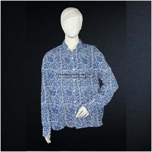 Designer <b>Women</b> Indian Ethnic Cotton Hand Block Print Summer <b>Shirt</b> Sweet Style <b>Shirt</b> For Beach Perfect Gift For Her Size - Product Image 3
