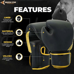 ถุงมือชกมวยหนัง PU คุณภาพสูง สำหรับฝึกซ้อม MMA มวยไทย รับสกรีนโลโก้ ทนทาน - Product Image 4