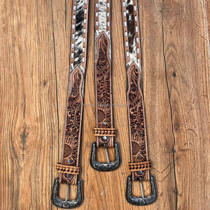Usine en gros cuir repoussé à la main exécutif hommes et femmes ceinture boucle ardillon personnalisée 100% ceinture en cuir véritable approvisionnement ceinture en peau de vache - Product Image 6