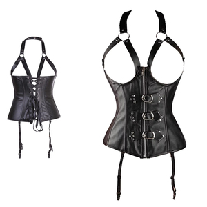 Elegant New Corset for Women's 100% Premium Quality with Steel Boned Leather Corset Custom Made <b>Lace</b> Decoration. - Product Image 4