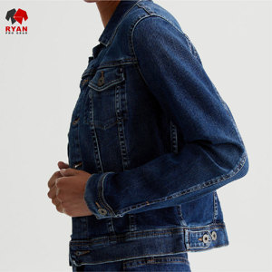 แจ็คเก็ตยีนส์คุณภาพพรีเมียมแบบสั่งทำพิเศษสำหรับผู้ชาย ยี่ห้อ Ryan Pro Gear ปิดด้วยกระดุม บุด้วยผ้าควิลท์ แห้งเร็ว พร้อมโลโก้แบบกำหนดเอง ดีไซน์ OEM - Product Image 1