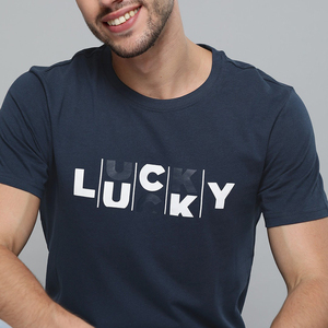 Camiseta cómoda 100% poliéster y algodón con logo personalizado, cuello redondo, color liso, camiseta básica de gramaje pesado para verano. - Product Image 6