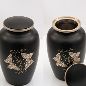 โกศบรรจุอัฐิทองเหลืองสำหรับผู้ใหญ่ ดีไซน์หรูหรา ประดับมุกมุกขาว - Product Image 3