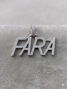 Collar de Oro Sólido de 10K con Diamante Cultivado en Laboratorio, Diseño Personalizado con Nombre en Bloque, Estilo Hip Hop, Colgante Brillante para Hombre y Mujer, Ideas de Regalos - Product Image 3