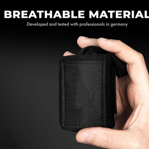 Sangles de soutien pour poignets en polyester et coton de haute qualité avec fermeture auto-agrippante pour l'entraînement de force, la musculation et l'haltérophilie - Product Image 6